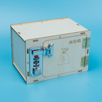 保险箱(50套起拍) 保险箱 密码锁保险柜手工木制拼插DIY玩具少儿科技小制作科学实验