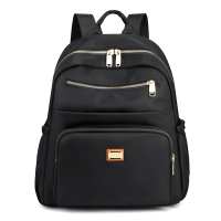 黑色 牛津布双肩包休闲时尚女包尼龙妈咪包帆布韩版背包百搭时尚书包