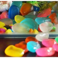 随机混彩10颗 儿童宝石七彩夜光石 发光石头 鱼缸水族造景小石头钻石玩具宝箱