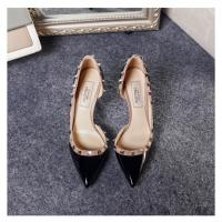 黑色 35 铆钉高跟鞋设计感小众气质名媛单鞋春夏季裸色细跟法式尖头凉鞋女