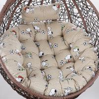 深卡其布色 棉布史努比 圆形布套(不含棉芯) 吊篮垫子夏季子靠垫可拆洗鸟巢坐垫摇椅一体懒人藤椅吊椅阳台摇篮