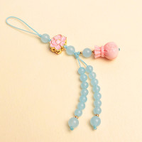 13#罗裳手机链 手机链ins串珠挂件挂坠粉贝福袋吊坠挂绳古风中国风包包u盘挂饰.