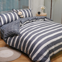 北欧条纹 200X230cm床单单件 被套单件床品被单被罩150x200单人200x230加厚磨毛儿童冬天双人