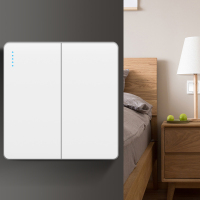 国际电工开关插座86型家用白色2位三控中途开关面板二开多控开关