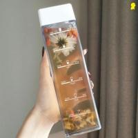 盲盒颜色随机[带刻度]单杯 咖啡高乐高摇摇杯小号玻璃女迷你奶昔杯300ml冲蛋白粉水杯400ml