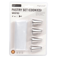 裱花嘴套装 (含10个裱花袋) 学厨 曲奇花嘴套装不锈钢裱花嘴挤花家用蛋糕面包烘焙裱花工具