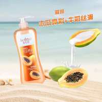 木瓜亮彩 1000ml 索芙特沐浴露玫瑰木瓜大容量家庭装香水香体保湿滋润持久留香花香