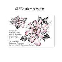 花臂少女TATTOO D140 性感肩膀锁骨牡丹花大图纹身贴 防水 刺青