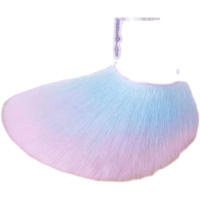 人鱼姬9支裸刷送贴纸 人造纤维 薇娅推人鱼姬化妆刷套装巨软粉刷全套眼影刷散粉刷眉刷蓝色妖姬