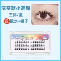 浓密款 00mm 董大帅小恶魔漫画假睫毛女自然仿真单簇分段式鱼尾仙子毛自己嫁接