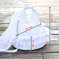 白色 5644加大花篮 大 结婚庆婚礼用品花童撒花花篮伴娘手提篮藤编鲜花篮婚礼摄影道具