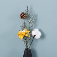 富贵美人干花包 干花束带瓶永生花摆件假花仿真花客厅轻奢天然ins风干满天星摆设