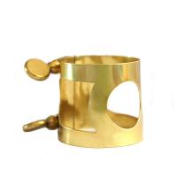 高萨胶木笛头漆金(黄色) 高音萨克斯降B调笛头金属卡簧哨片卡子 卡箍直管高萨 束环