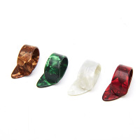 右手拇指拨片 单个颜色随机 民谣木吉他右手拨片拇指食指防痛防磨手乐器配件左手硅胶指套