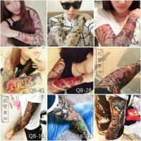 花臂全臂纹身贴防水持久社会善恶鲤鱼关公艺伎社会纹身贴身体彩绘