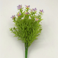 一束小满天星[联系客服 篮子需要几束] 中 木片编织手提花篮假花手工花童插花小篮子花器伴手礼鲜花婚礼婚庆