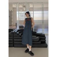 复古蓝(基础款) S 欧阳喜小个子牛仔背带裙女夏嗲酷复古时尚设计感洗水色休闲连衣裙