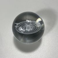 6cm单球太阳系 发光水晶球桌面摆件太阳系月球装饰品送女生同学闺蜜学生生日礼物
