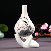 6孔中音C手绘初夏若雨 陶笛6孔 初学成人学生儿童自学入门中音ac桃笛六孔陶笛乐器送教材