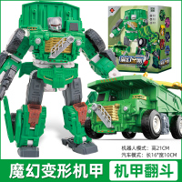 魔幻金刚-翻斗车(一体双形态 手动变形) 锦江魔幻金刚挖掘机变形玩具推土车擎天战神机器人儿童机甲变身器