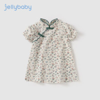 白底粉花 80 旗袍女童夏一岁女宝宝小裙子夏装童装衣服婴儿连衣裙儿童汉服夏季