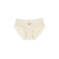 杏色 M 靴下物奶油色系~软萌小熊可爱白色奶球内裤泡芙般柔软中腰三角裤