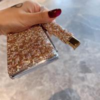 金色钻打火机 奢华个性创意镶钻女士烟盒贴钻打火机水钻超薄不锈钢便携烟盒一套