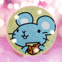 生肖鼠 儿童满钻钻石画带框小学生卡通手工diy制作女孩玩具益智材料包