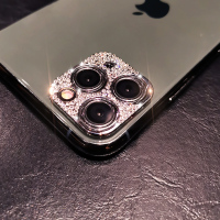 苹果12promax 6.7寸 银色 适用苹果iPhone13promax手机镶钻镜头膜12保护壳11钻石圈摄像头贴