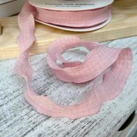 [樱粉]2.5cm*10码 心悠4CM皱褶丝带复古花边柔软彩带花店花艺包装缎带蝴蝶结diy材料