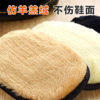 [1个鞋擦]驼色 擦皮鞋擦鞋油抛光手套式擦鞋专用布刷擦鞋神器绒面抛光布工具套装