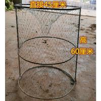1个价格喇叭口6股线45.60竹子圈 黑鱼笼塑料花篮笼竹笼大鲫鱼笼可折叠乌龟螃蟹笼甲鱼笼捕虾笼渔网