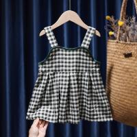 格子背带 80码 女宝宝背带套装春秋款洋气两件套2022婴儿裙子0-8岁女童装韩版潮