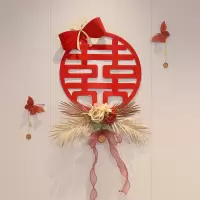花簇喜字套餐1 仿真花簇 仿真花喜字套餐婚房布置简约客厅卧室婚礼房间装饰 结婚用品大全