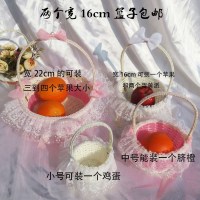 请看清尺寸再 小 手提藤编婚礼花童伴娘撒花篮复活节糖果篮平安夜圣诞篮跳舞花篮子