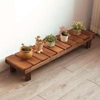 长60x宽20x高15 中等 阳台花架置物架摆花架子花盆架轻奢室内客厅多层落地式实木花架子