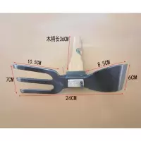 九佐吉锻造小锄耙木柄耐用园林锻打耙锄头种花 种菜松土锄头耙子