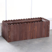玛瑙棕 木 长60厘米X宽30厘米X高30厘米 防腐木花箱户外庭院栅栏花盆阳台实木质种菜花槽室外长方形种植箱