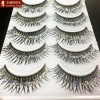 儿童假睫毛演出舒适拉丁舞舞台妆比赛专用表演幼儿园塑料棉线梗