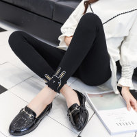 浅灰色 M 孕妇裤夏季兔子绣花托腹打底裤夏装怀孕裤子夏款外穿小脚裤夏长裤