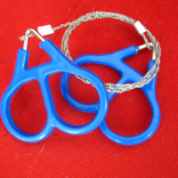 第三代不锈钢线锯4股链锯绳锯钢丝锯救生锯360度旋转塑料柄双