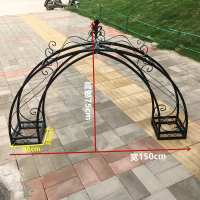 厂家定制尺寸 欧式铁艺拱门花架别墅鲜花拱门庭院花园门柱架子户外拱形门头订制
