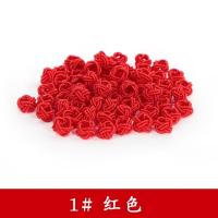 1#红色菠萝扣80个 端午节配件手工diy编织线材料菠萝结线圈手绳手链隔珠菠萝球线扣