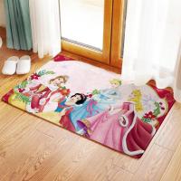 D1号 60x40cm 公主系列白雪仙蒂爱丽儿贝儿茉莉乐佩花木兰双层地垫短绒防滑垫