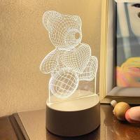 泰迪熊 USB暖光 ❤冲量 小夜灯台灯床头灯卧室浪漫温馨情调氛围睡眠柔光房间气氛小灯礼物