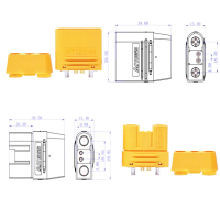 XT120公母一对 Amass艾迈斯插头 艾迈斯AS150U/AS120/XT120公母插头航模穿越机植保机锂电池连接器