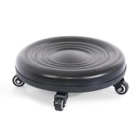 黑色 波纹12-13厘米4轮 铺地板坐的带轮小凳子简约时尚pu皮套换鞋凳学步椅滑轮小板凳矮h3