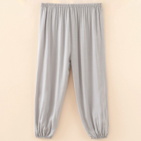 浅灰色 170L 尺码偏大 男女晨练裤灯笼裤太极裤练功裤瑜珈裤成人中老年演出服棉绸家居裤