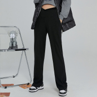 黑色 M 孕妇裤外穿阔腿裤春秋薄款低腰直筒裤大码休闲裤子春季孕妇装春装