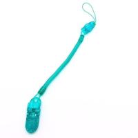 绿色[2条] 2条奶嘴链宝宝奶嘴牙胶防掉链婴儿安抚奶嘴夹链宝宝玩具防掉绳子